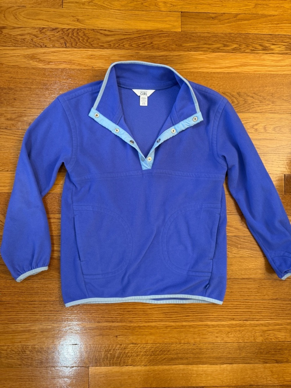 Athleta Girl Cold Snap Sweatshirt Fleece Vibrant Blue- Girls Size L/12